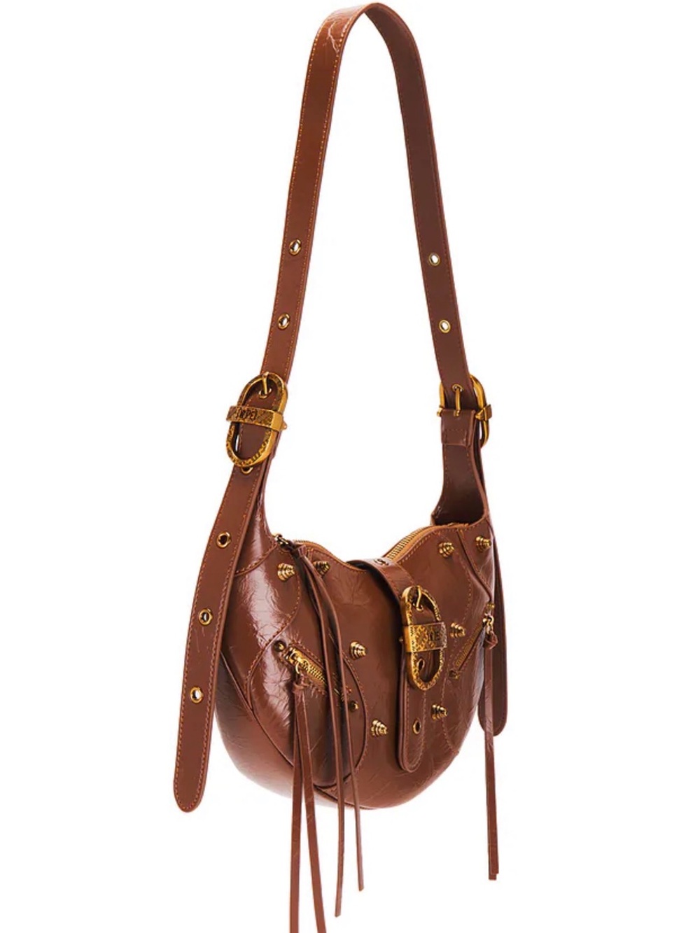 JW Pei Tessa Crushed Shoulder Bag in Brown